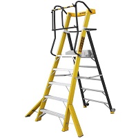 Step Ladder, Glass Fibre, Podium, 7 Tread