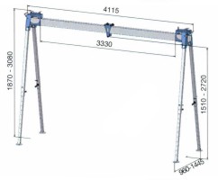 750 kg Fixed Aluminium Gantry type 530