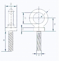 M8 Dynamo Long Shank Eyebolt