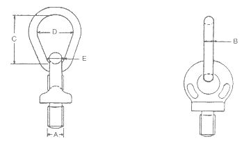 M8 Collared Eyebolt c/w Reevable Egg Link