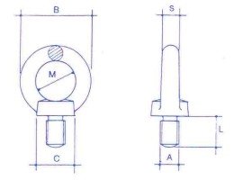 M8 Collared Eyebolt to DIN 580