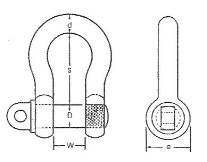 0.45 tonne Large Bow Shackle with Screw Pin