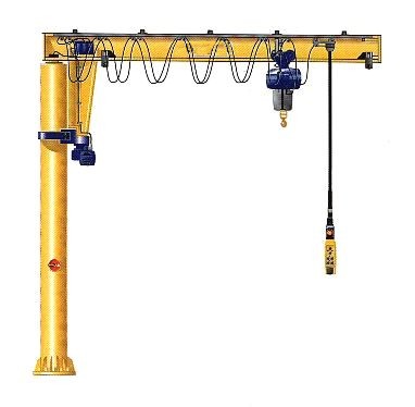 post mounted under braced jib crane